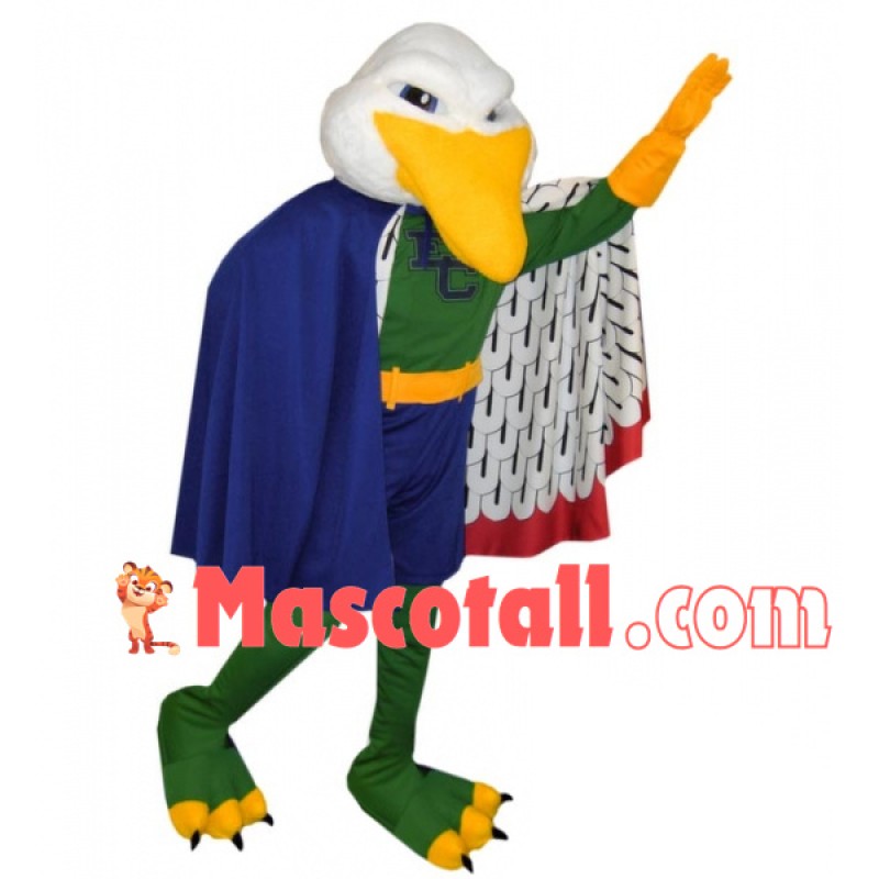 Fat-headed Green Duck In Cloak Mascot Costume