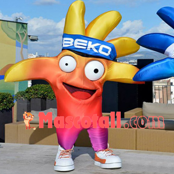 Gradient Color Palm Mascot Costume for Opening Ceremony