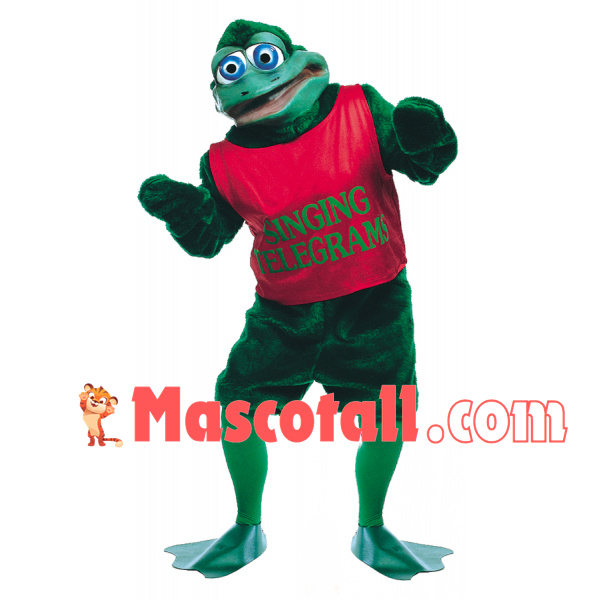 Entertaining Singing Frog Mascot Costume