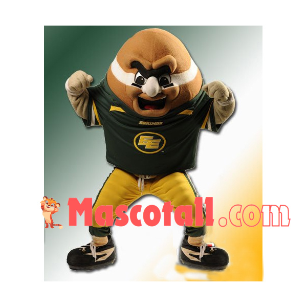 Sports Cartoon Rugby Wearing Team Suit Mascot Costume