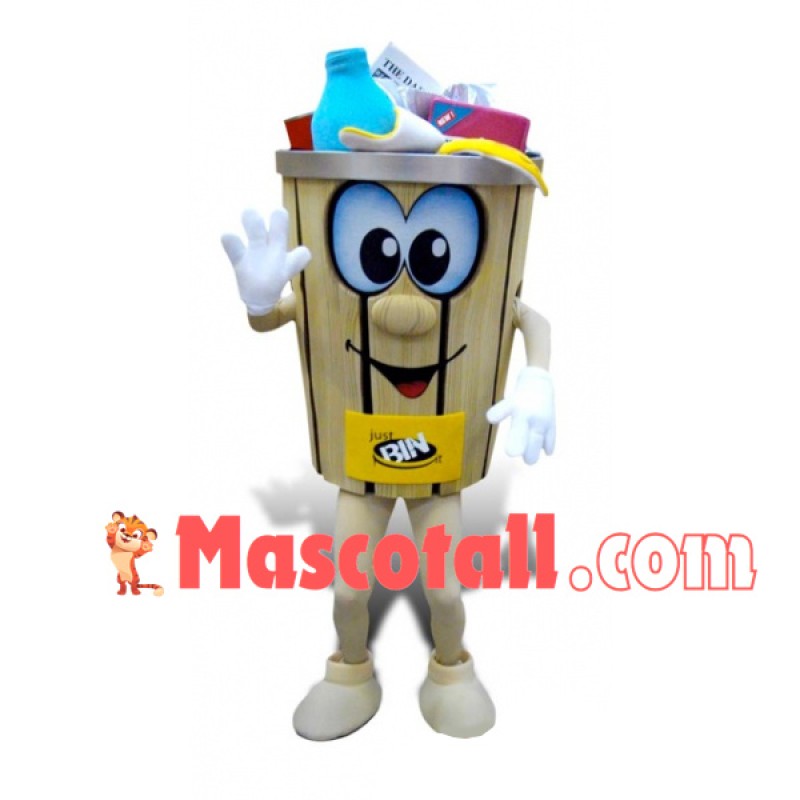 Trash Bin Full of Recyclables Mascot Costume