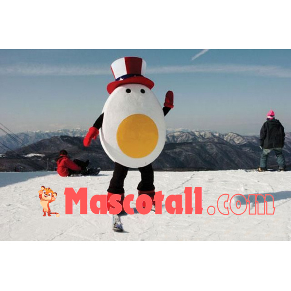 Egg Doll Wearing Roller Skates Mascot Costume