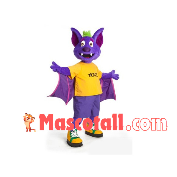 Purple Bat of Community College Mascot Costume