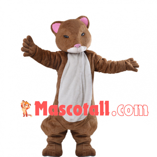 Depressed Pink-eared Chipmunk Mascot Costume