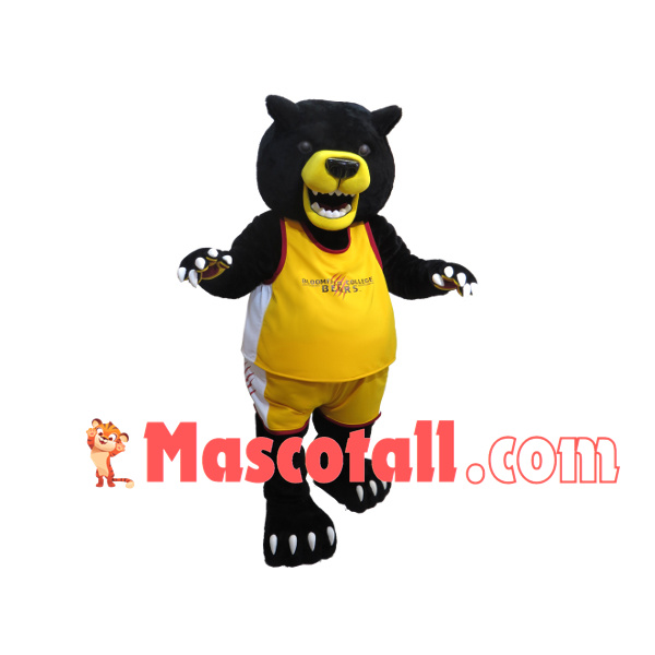 Wild Black Bear of The College Mascot Costume