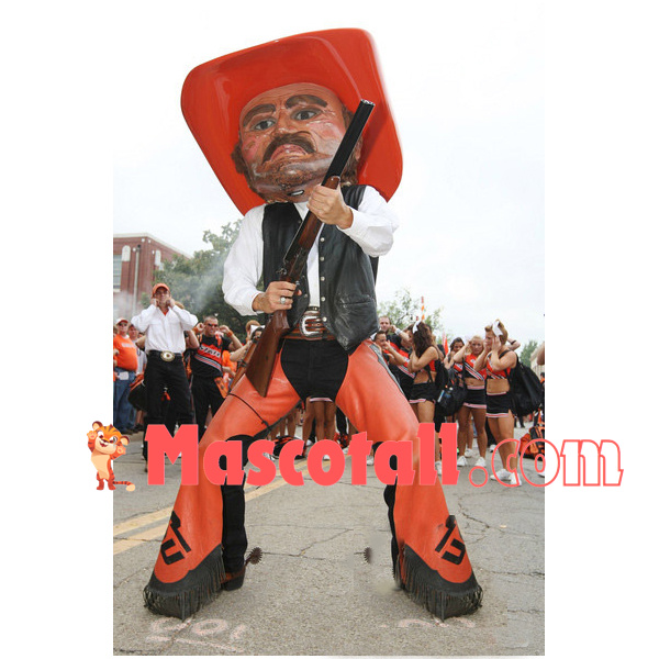 Western Cowboy Holding Shotgun Mascot Costume