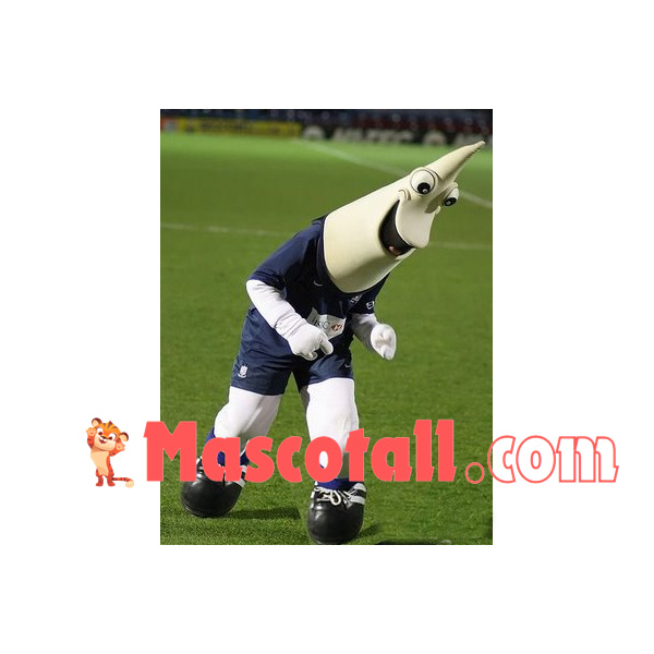Muscular Pointed Head Fish Mascot Costume