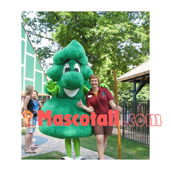 Green Stacked Tree of The Garden Mascot Costume