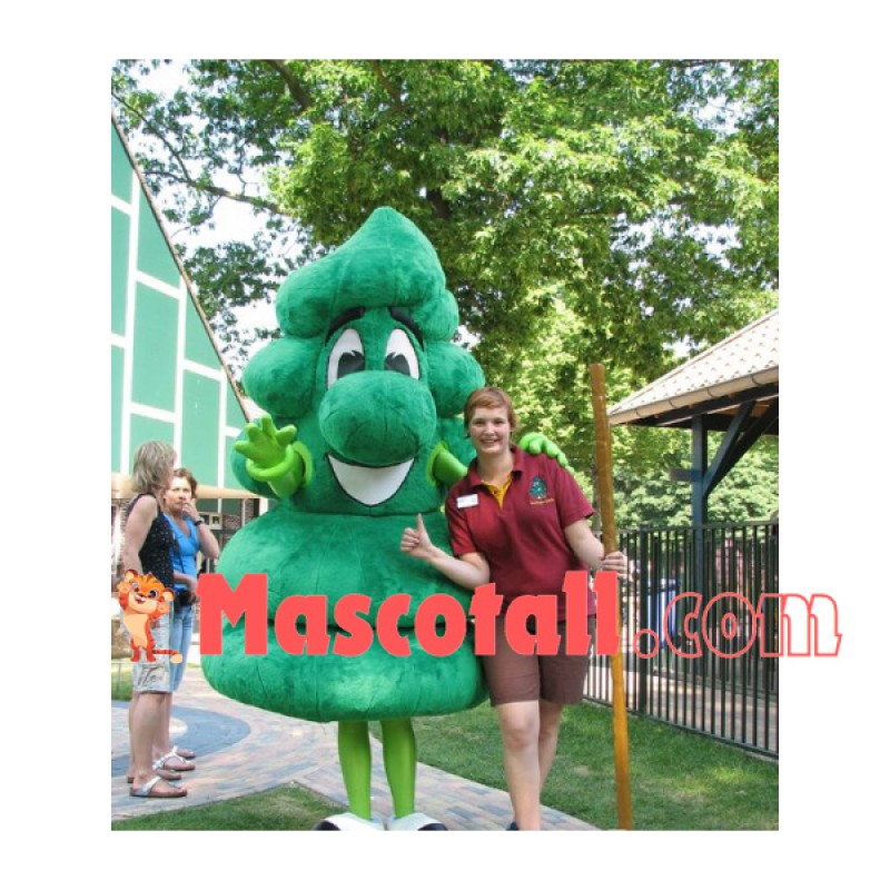 Green Stacked Tree of The Garden Mascot Costume