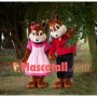 Loving Squirrel Couple In the Forest Mascot Costume