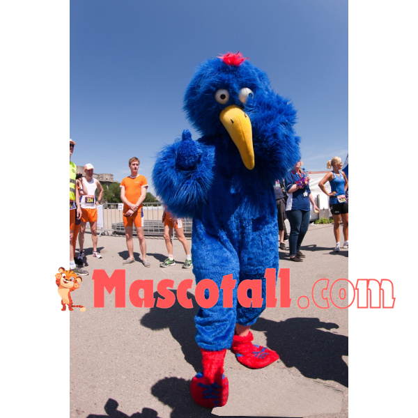 Long-billed Blue Bird of Marathon Mascot Costume