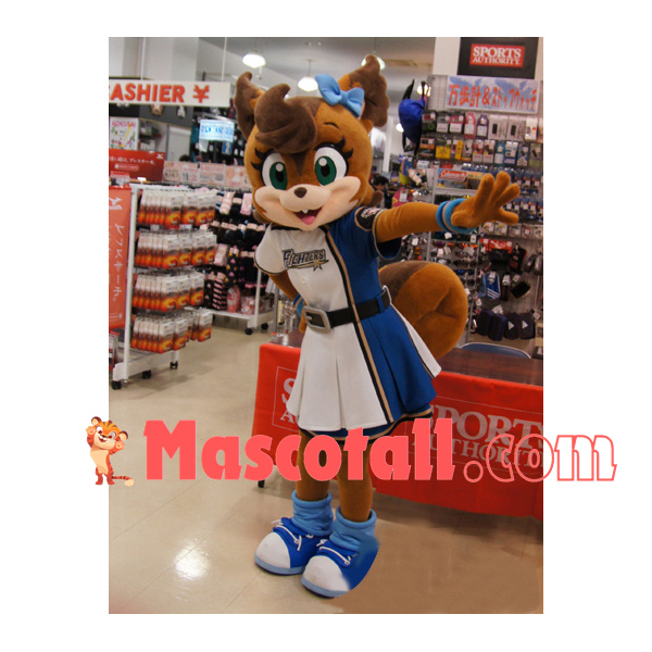 Charismatic Cheerleading Squirrel Mascot Costume