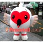 Cartoon White Bird With Bulging Body Mascot Costume
