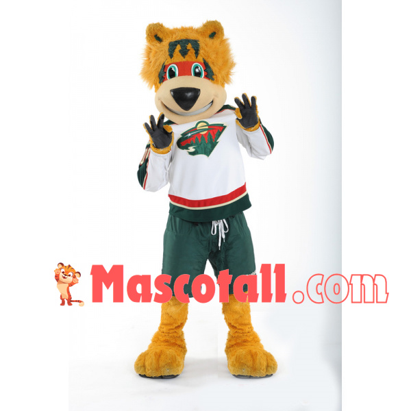 Plush Little Tiger With Energy Mascot Costume