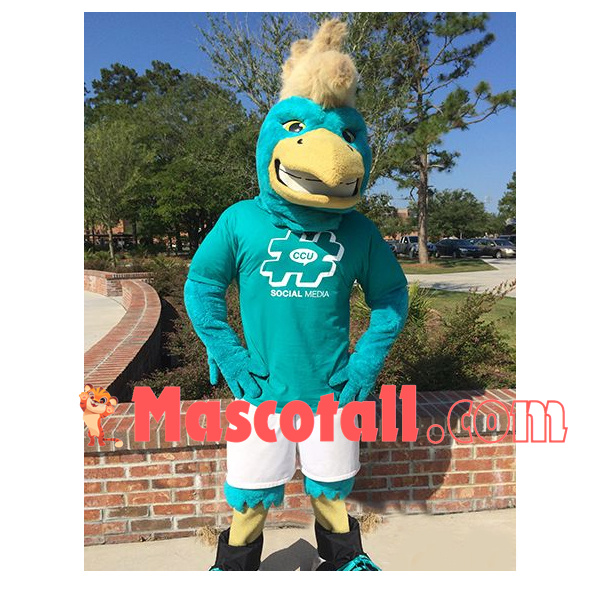 Powerful Lake Blue Eagle of University Mascot Costume