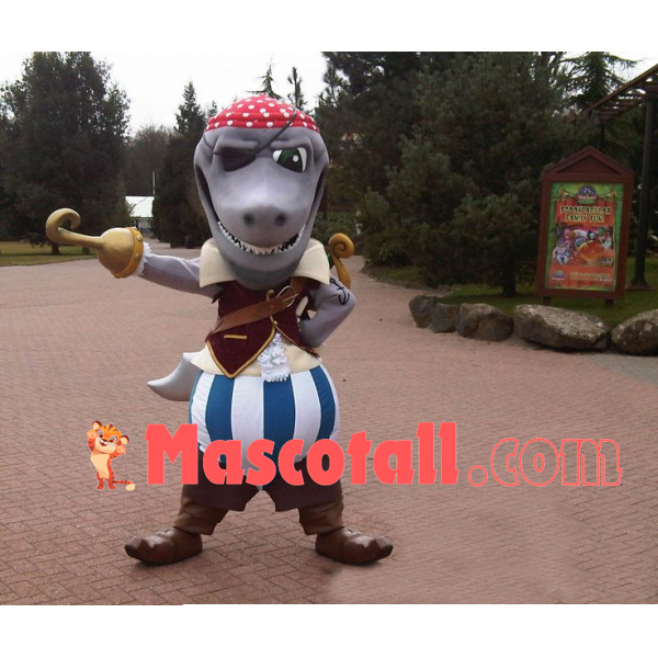 Evil Pirate Dragon With Hook Hand Mascot Costume