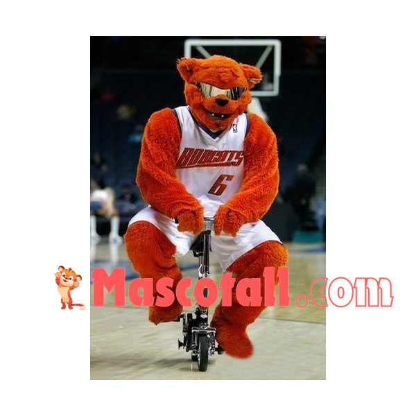 Sunglasses Tiger Riding Folding Bike Mascot Costume