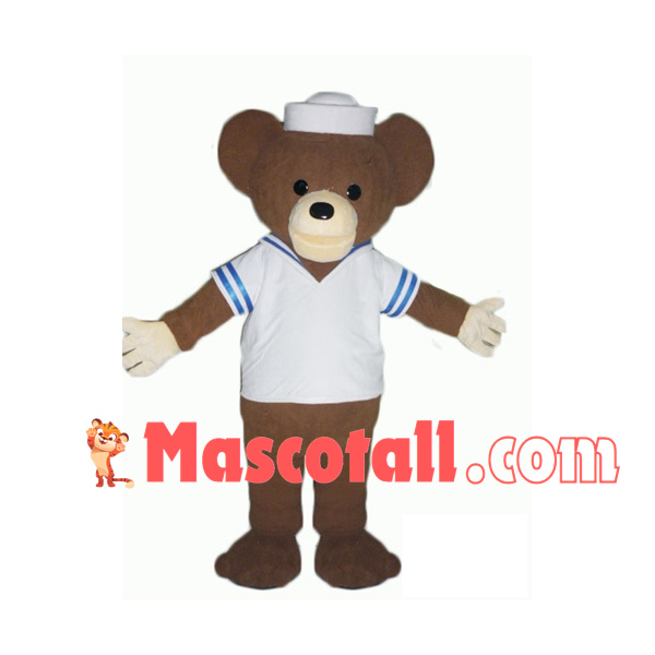Cute Bear In Sailor Jacket Mascot Costume