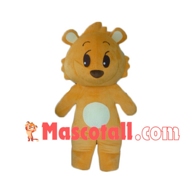 Navie Yellow Little Lion Mascot Costume