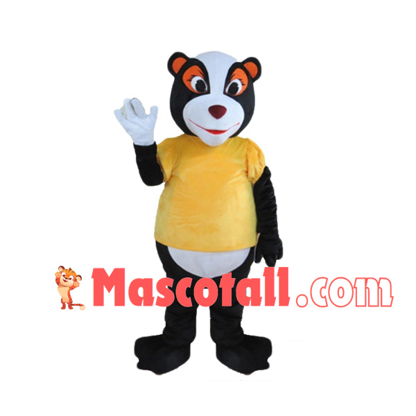 Female Black Bear With Shirt Mascot Costume