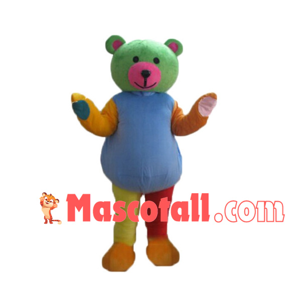 Colorful Bear Adult Size Mascot Costume