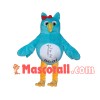 Funny Light Blue Love Owl Mascot Costume