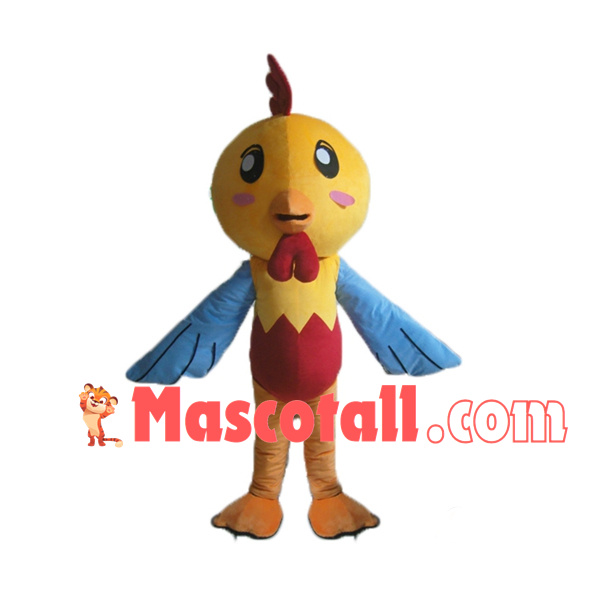 Little Chicken With Blue Wings Mascot Costume