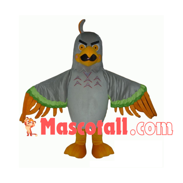 Serious The Gray Eagle Mascot Costume