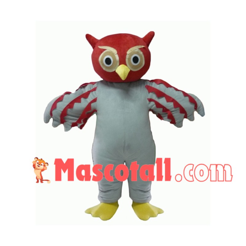 Red-headed Adult Size Owl Mascot Costume