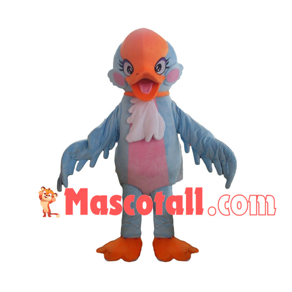 Sky Blue Blush Wild Duck Mascot Costume