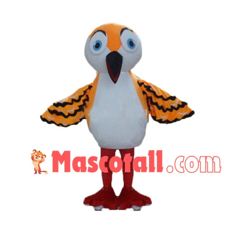 Small Sparrow With Orange Wings Mascot Costume