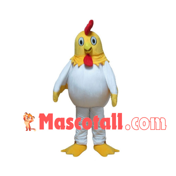 Soft Lightweight White Chicken Mascot Costume