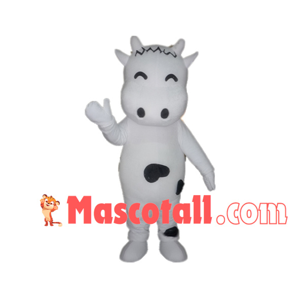 Pleasant Pure White Cow Mascot Costume
