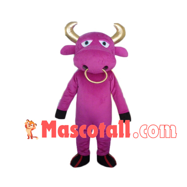 Frank Bull With Golden Horns Mascot Costume