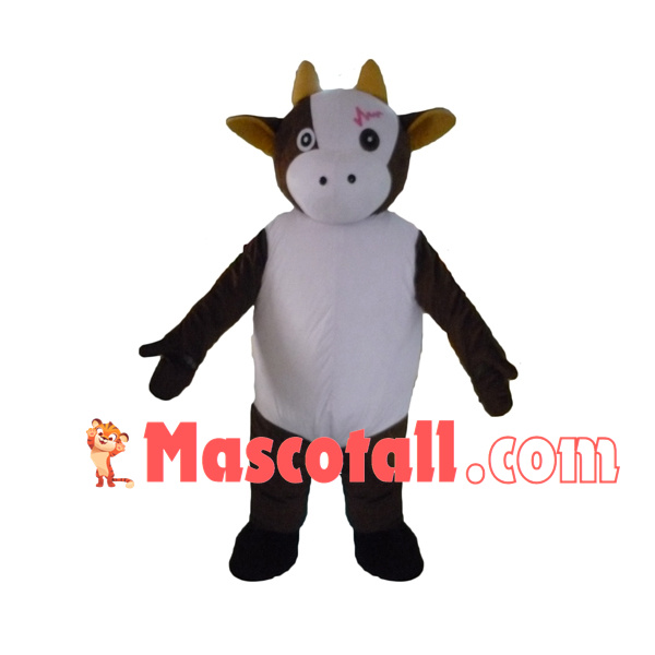 Marked Calf of The Farm Mascot Costume