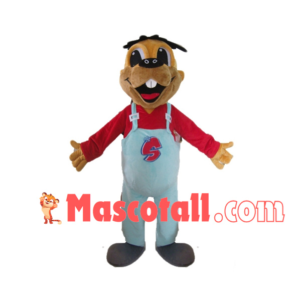 Happy Dog Showing Front Teeth Mascot Costume