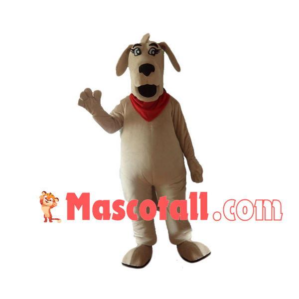 Rural Dog In Red Sacrf Mascot Costume
