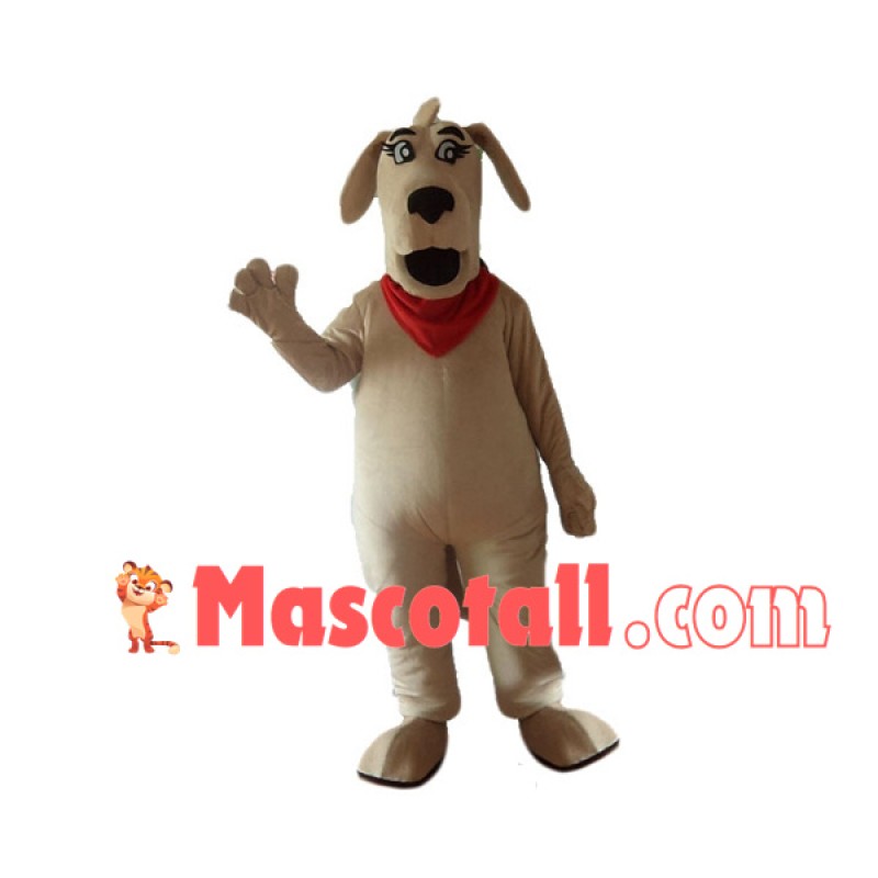 Rural Dog In Red Sacrf Mascot Costume