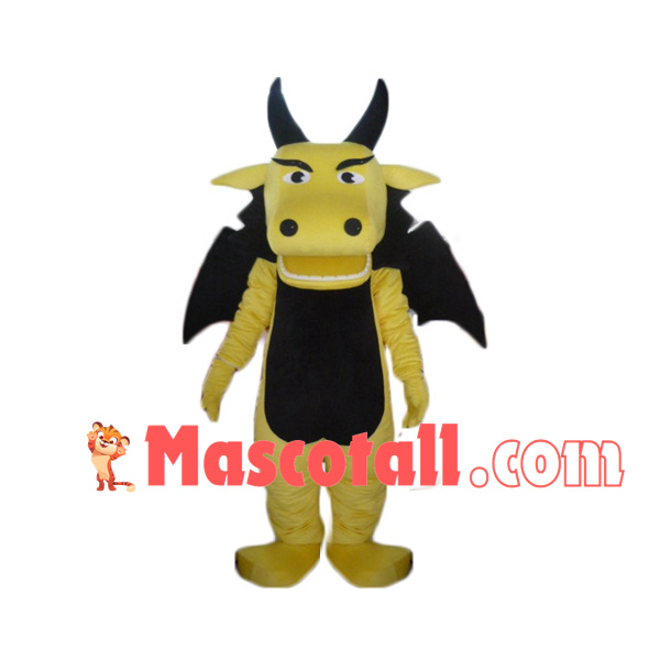 Manic Black Dragon Mascot Costume