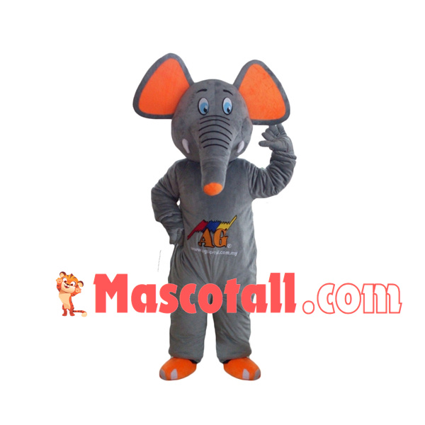 Cartoon Elephant of Wild Base Mascot Costume