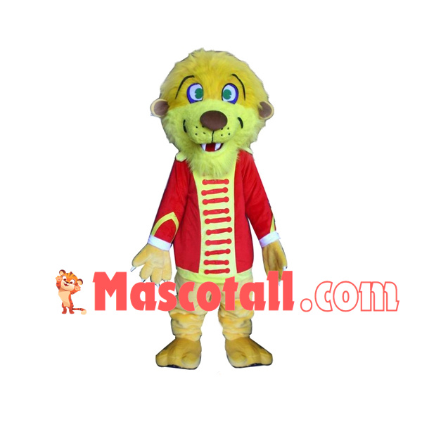 Green Eyed Lion of The Band Mascot Costume