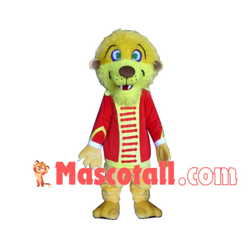 Green Eyed Lion of The Band Mascot Costume