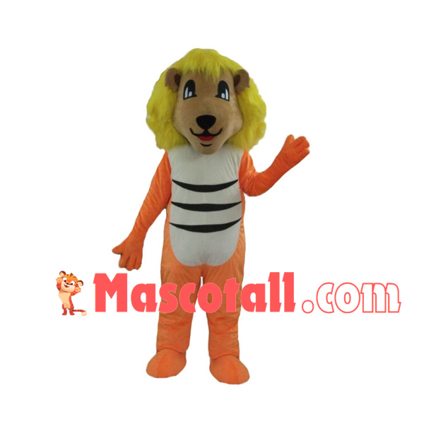 Little Lion With Golden Mane Mascot Costume