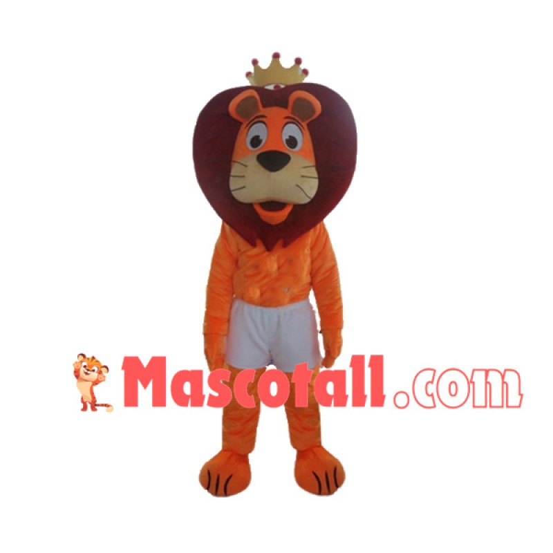 The Lion King In White Shorts Mascot Costume
