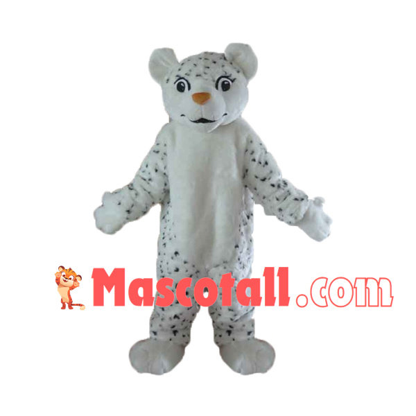 White Tiger Adult Plush Mascot Costume