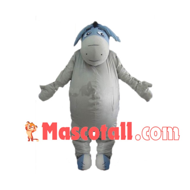 Cowardly Gray Donkey Mascot Costume