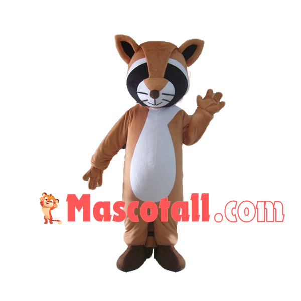 Kind Brown Adult Raccoon Mascot Costume