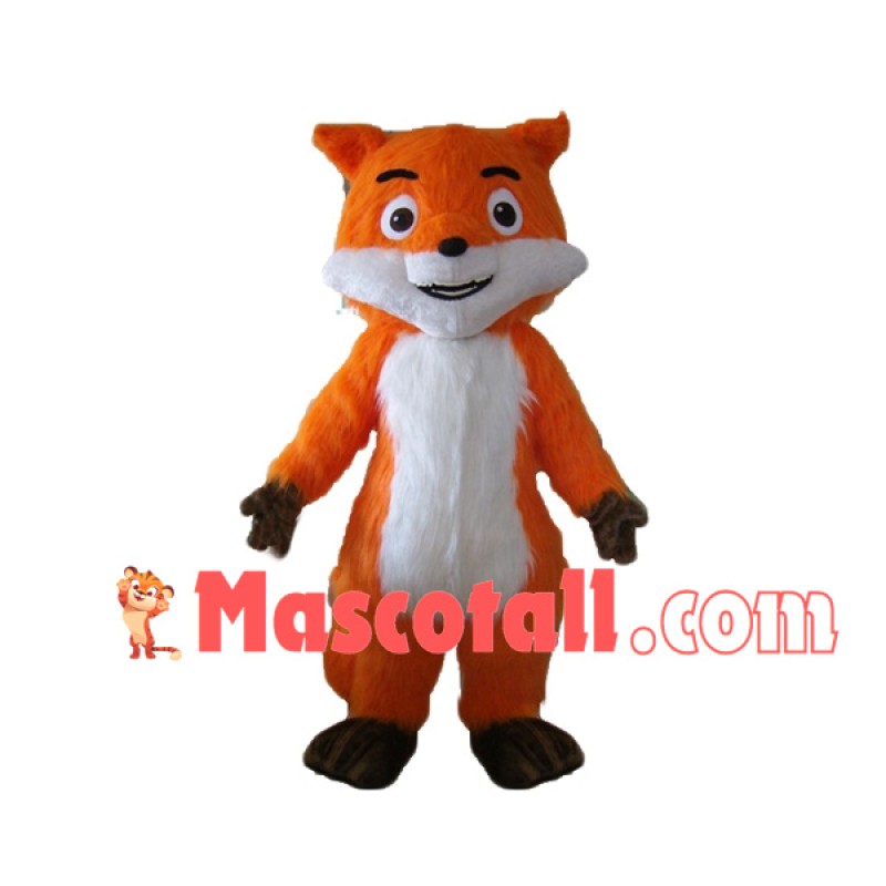 Agreeable Orange Furry Fox Mascot Costume
