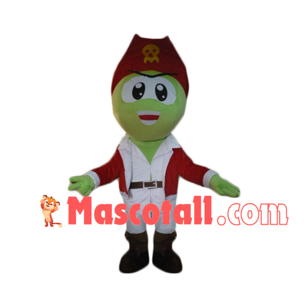 The Pirate Little Green Dragon Mascot Costume