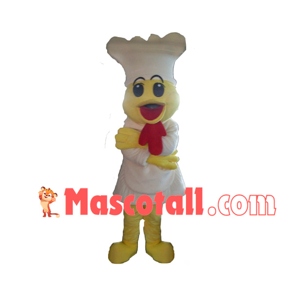 Neat Chef Duck In Apron Mascot Costume